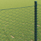 vidaXL Hexagonzaun Grün 0,4 x 10 m Stahl