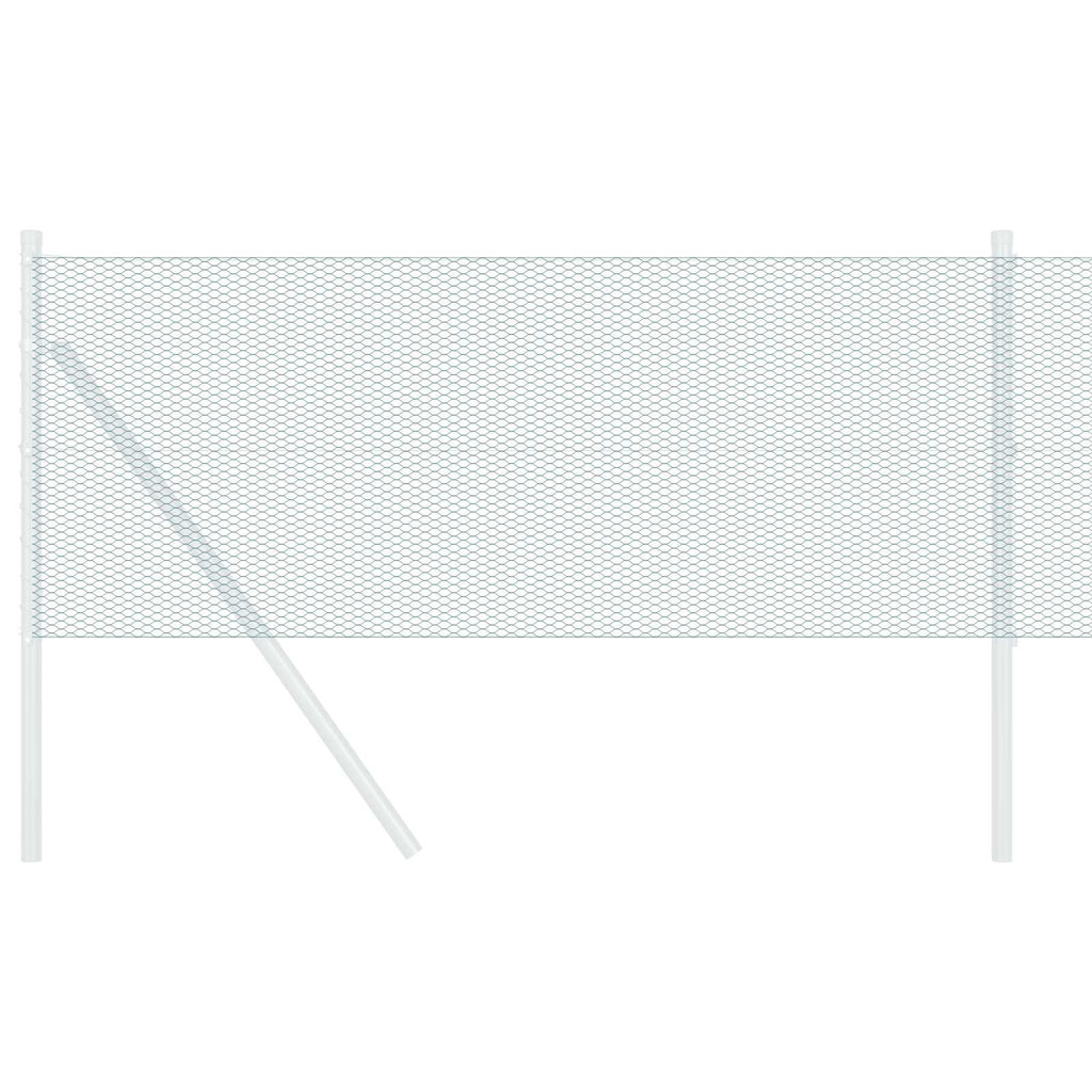 vidaXL Hexagonzaun Grün 0,4 x 10 m Stahl