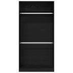 vidaXL Kleiderschrank mit Regal Schwarz Eichen-Optik 100 x 50 x 200 cm