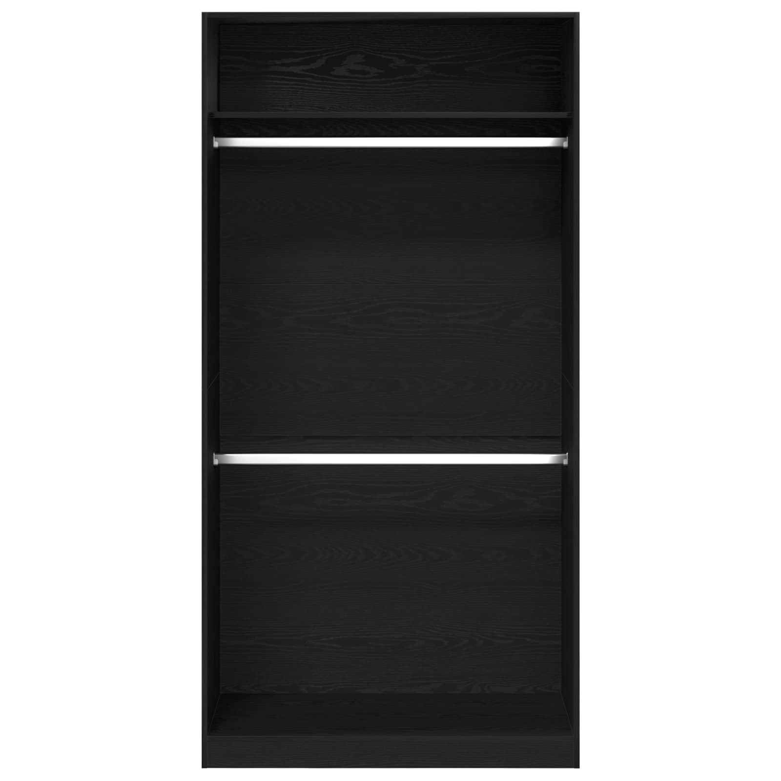 vidaXL Kleiderschrank mit Regal Schwarz Eichen-Optik 100 x 50 x 200 cm