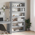 vidaXL Bücherregal Graues Sonoma 100 x 30 x 198 cm Holzwerkstoff