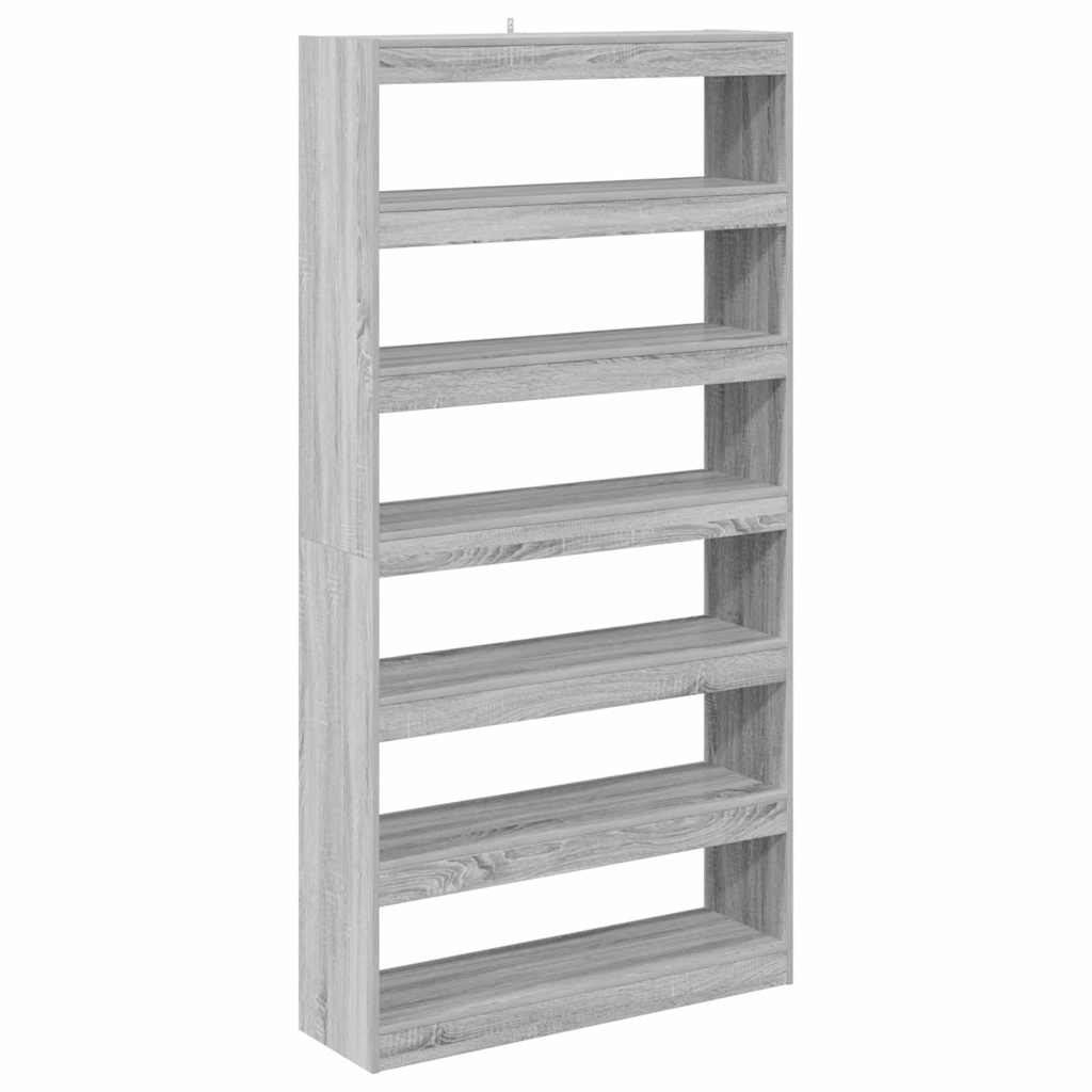vidaXL Bücherregal Graues Sonoma 100 x 30 x 198 cm Holzwerkstoff