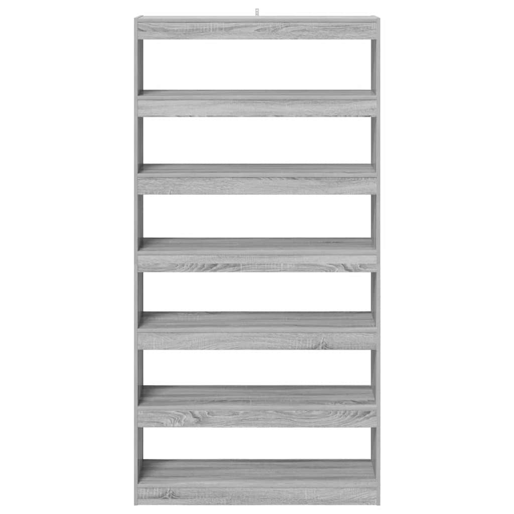 vidaXL Bücherregal Graues Sonoma 100 x 30 x 198 cm Holzwerkstoff