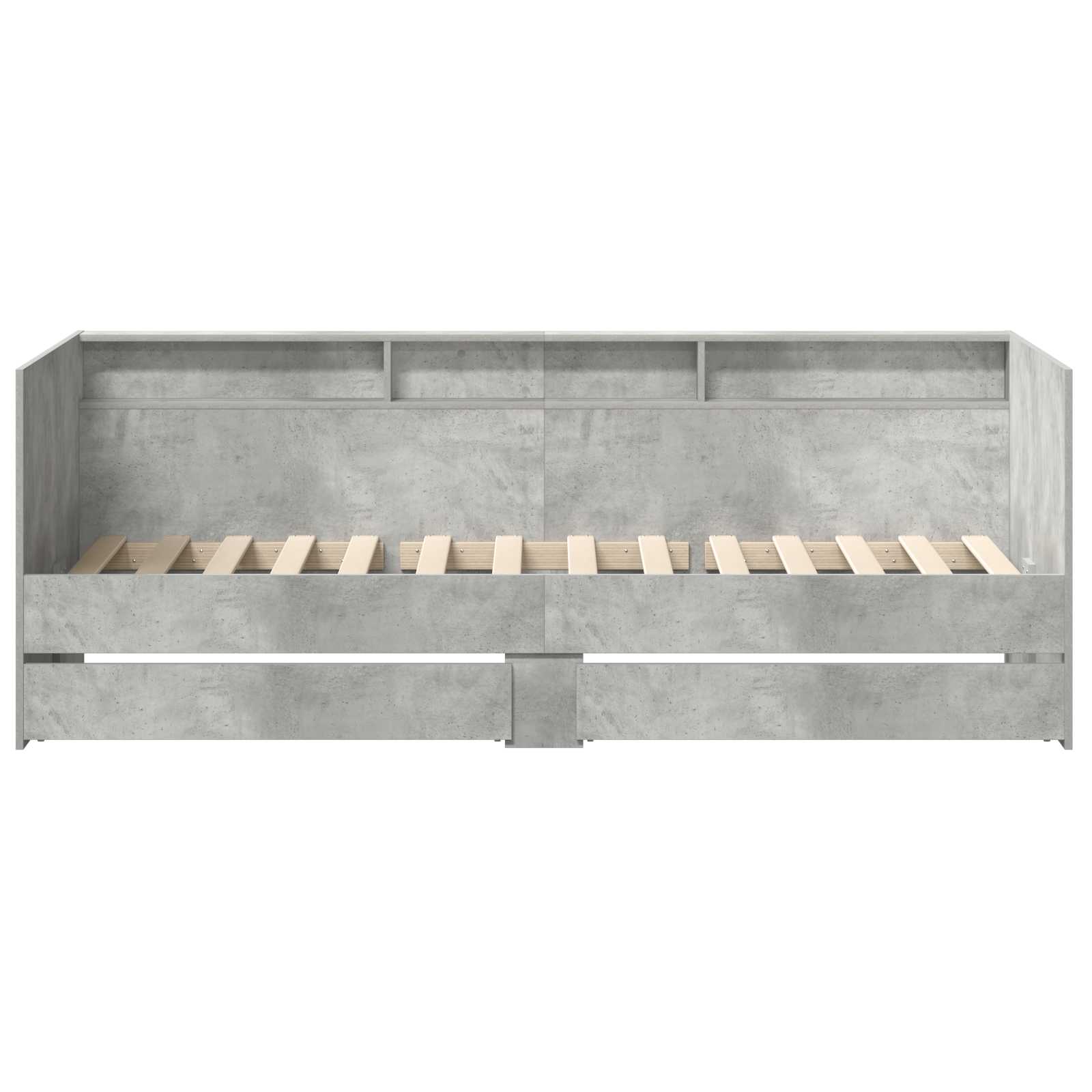 vidaXL Tagesbett mit Schubladen Grau 90 x 200 cm Holzwerkstoff