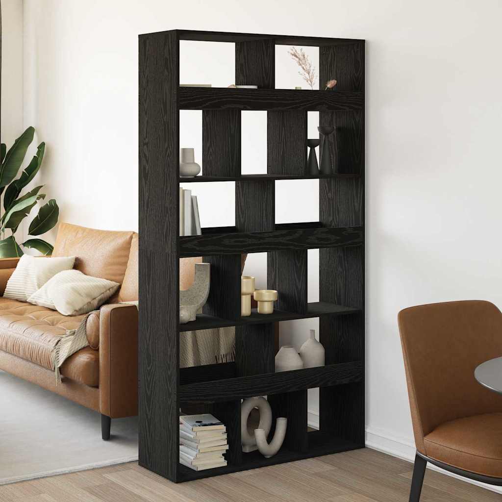 vidaXL Bücherregal 2 pcs Schwarz Eichen-Optik 100 x 33 x 187,5 cm