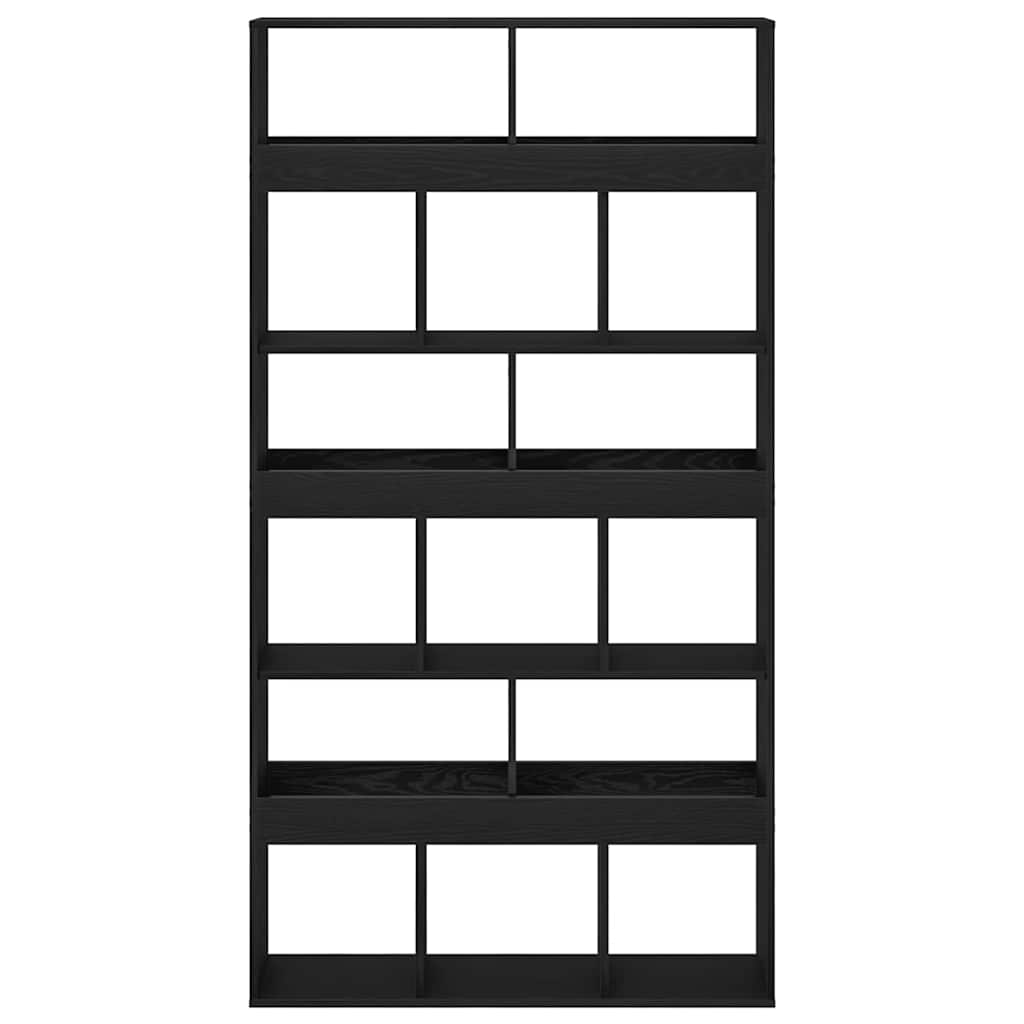 vidaXL Bücherregal 2 pcs Schwarz Eichen-Optik 100 x 33 x 187,5 cm