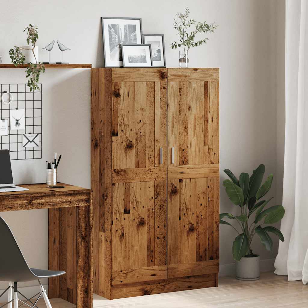 vidaXL Bücherschrank Altholz-Optik 82,5x30,5x150 cm Holzwerkstoff