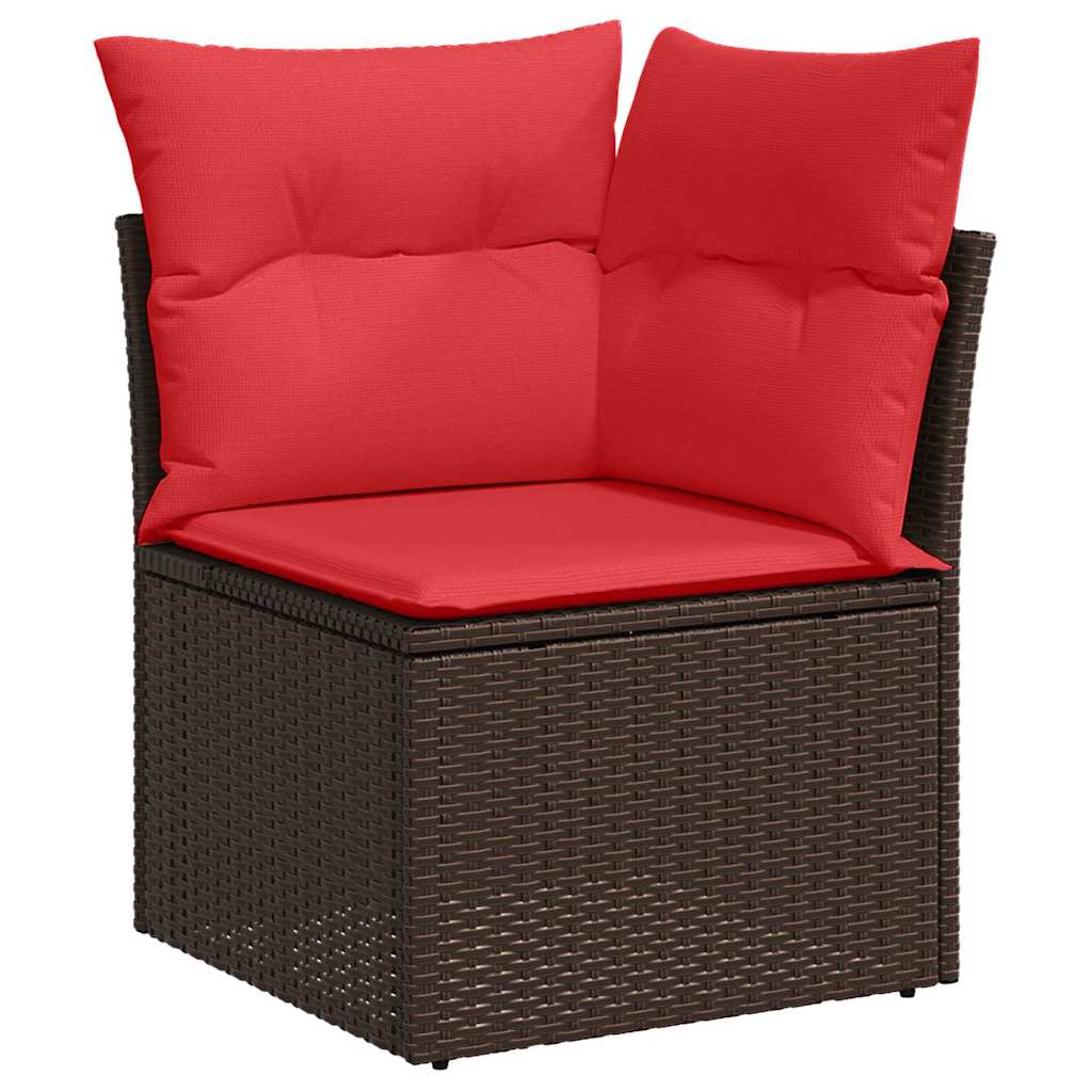 vidaXL Gartensofa-set 8 pcs Braun Poly-Rattan