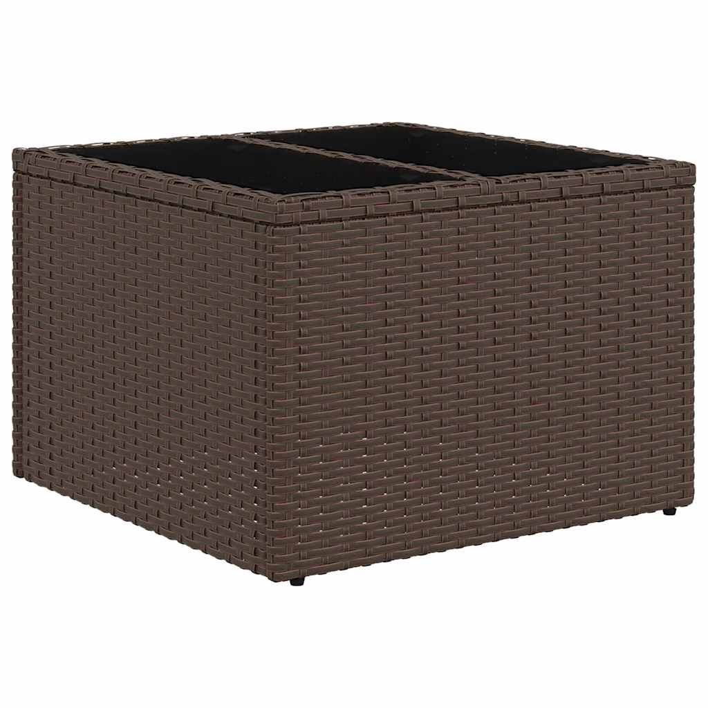vidaXL Gartensofa-set Braun und Rot 55 x 55 x 37 cm Poly-Rattan