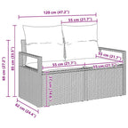 vidaXL Sofa Set 3 pcs Beige Poly-Rattan