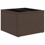 vidaXL Sofa Set 6 pcs Braun und Rot Poly-Rattan
