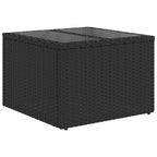 vidaXL Sofa Set mit Kissen 8 pcs Schwarz und Creme Poly Rattan
