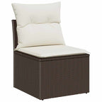 vidaXL Sofa Set 4 pcs Braun Poly-Rattan