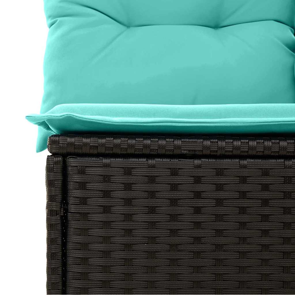 vidaXL Sofa Set 6 pcs Schwarz Poly-Rattan