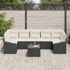 vidaXL Sofa Set Schwarz und Creme 55 x 55 x 37 cm Poly Rattan