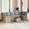 vidaXL Sofa Set Schwarz und Creme 55 x 55 x 37 cm Poly Rattan