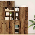 vidaXL Bücherregal mit Schubladen Altholz 30 x 42,4 x 185,2 cm