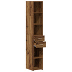 vidaXL Bücherregal mit Schubladen Altholz 30 x 42,4 x 185,2 cm