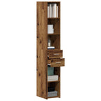 vidaXL Bücherregal mit Schubladen Altholz 30 x 42,4 x 185,2 cm