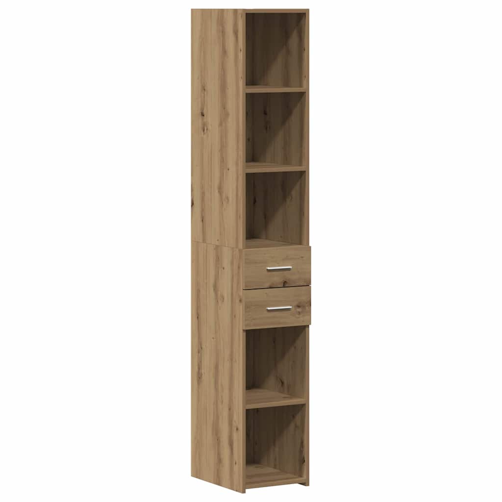 vidaXL Bücherregal mit Schubladen Artisan-Eiche 30 x 42,4 x 185,2 cm