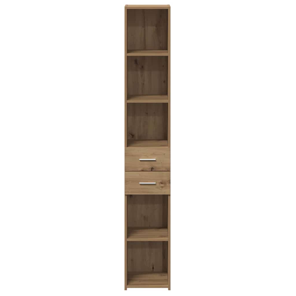 vidaXL Bücherregal mit Schubladen Artisan-Eiche 30 x 42,4 x 185,2 cm