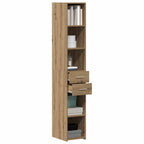 vidaXL Bücherregal mit Schubladen Artisan-Eiche 30 x 42,4 x 185,2 cm