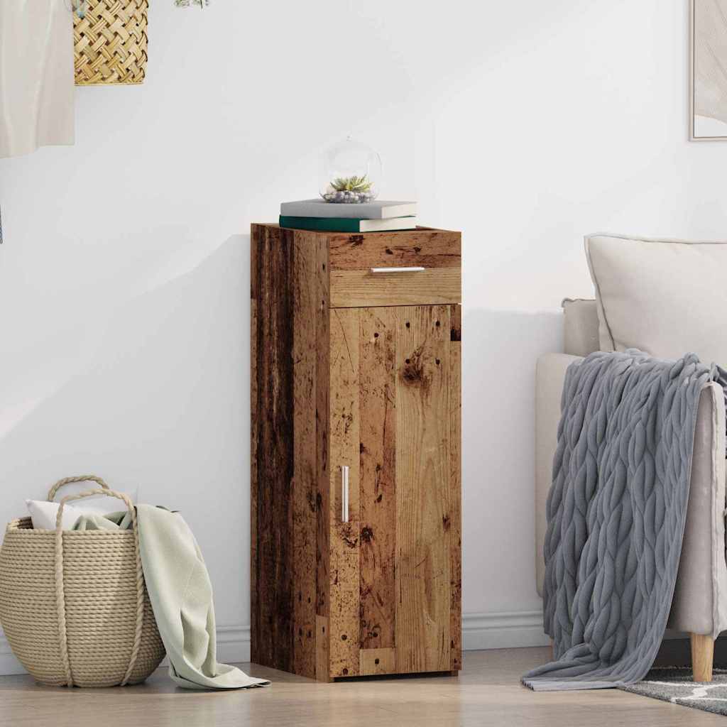 vidaXL Sideboard mit Schubladen Altholz 30 x 42,5 x 93 cm