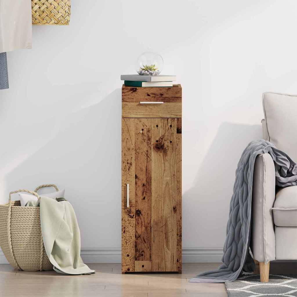 vidaXL Sideboard mit Schubladen Altholz 30 x 42,5 x 93 cm
