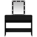 vidaXL Schminktisch mit Spiegel Schwarz Eichen-Optik 100 x 40 x 130 cm