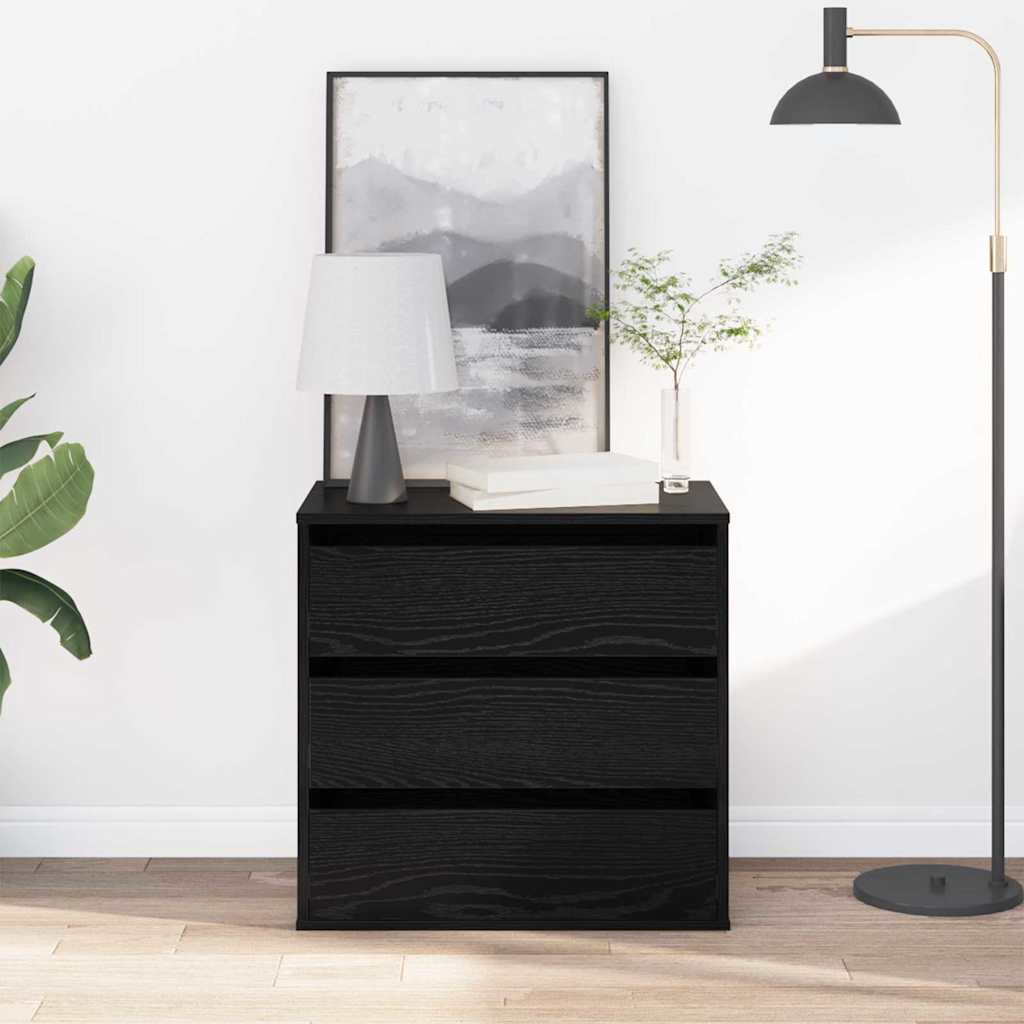 vidaXL Schubladenschrank Schwarz 61 x 41 x 58 cm Holzwerkstoff
