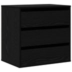 vidaXL Schubladenschrank Schwarz 61 x 41 x 58 cm Holzwerkstoff