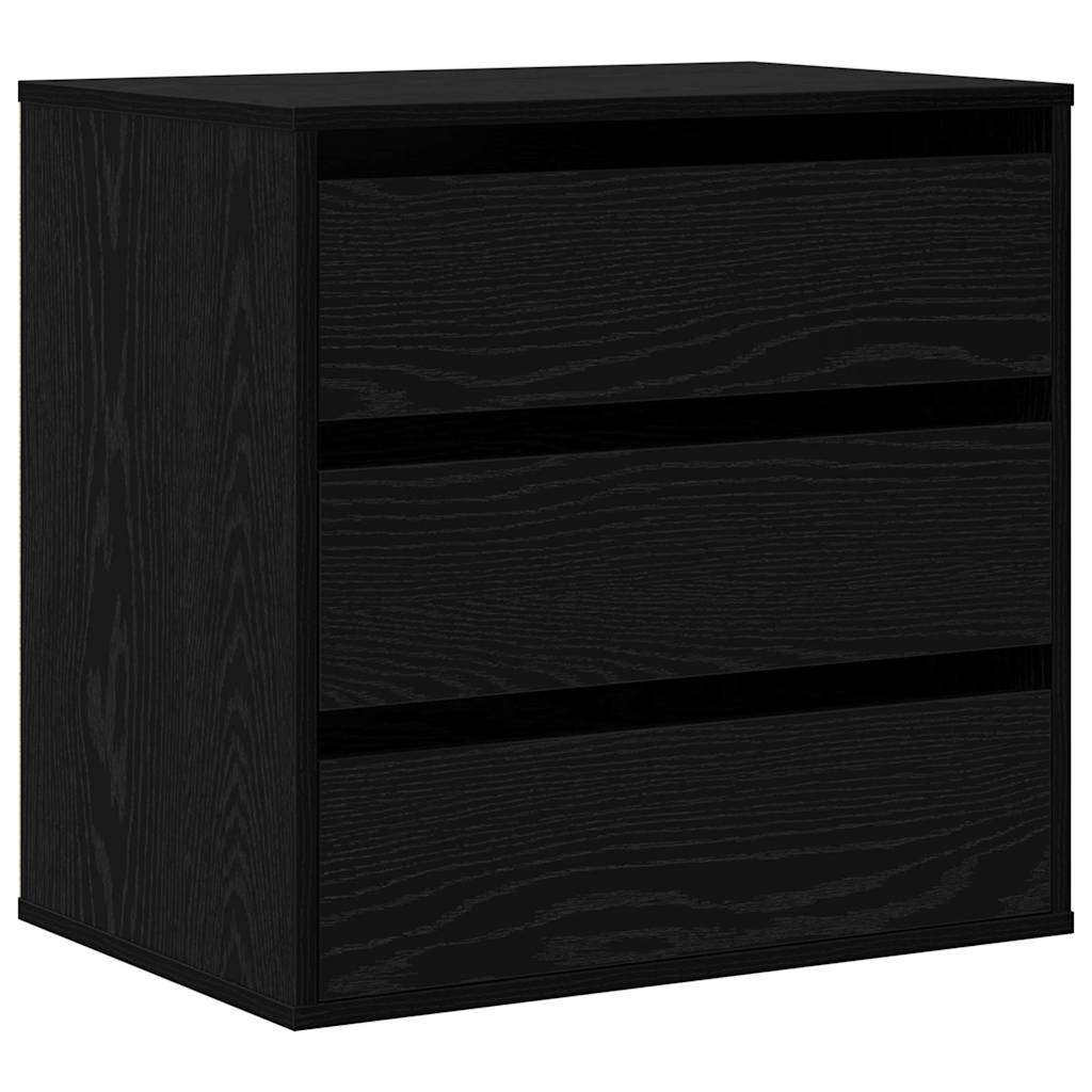 vidaXL Schubladenschrank Schwarz 61 x 41 x 58 cm Holzwerkstoff
