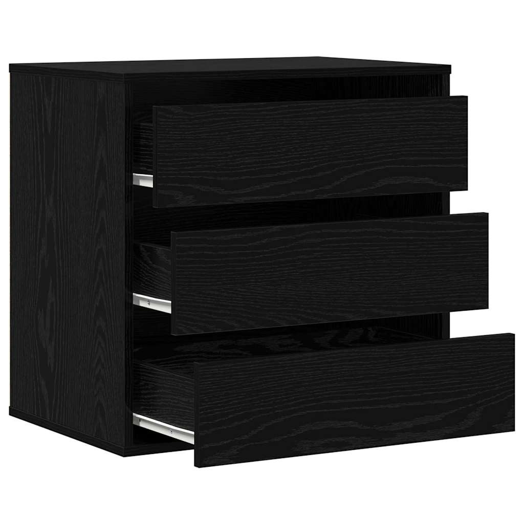 vidaXL Schubladenschrank Schwarz 61 x 41 x 58 cm Holzwerkstoff