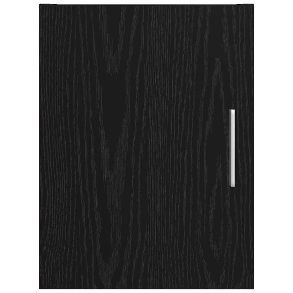 vidaXL Wandschrank Schwarz Eichen-Optik 30 x 42,5 x 39,5 cm