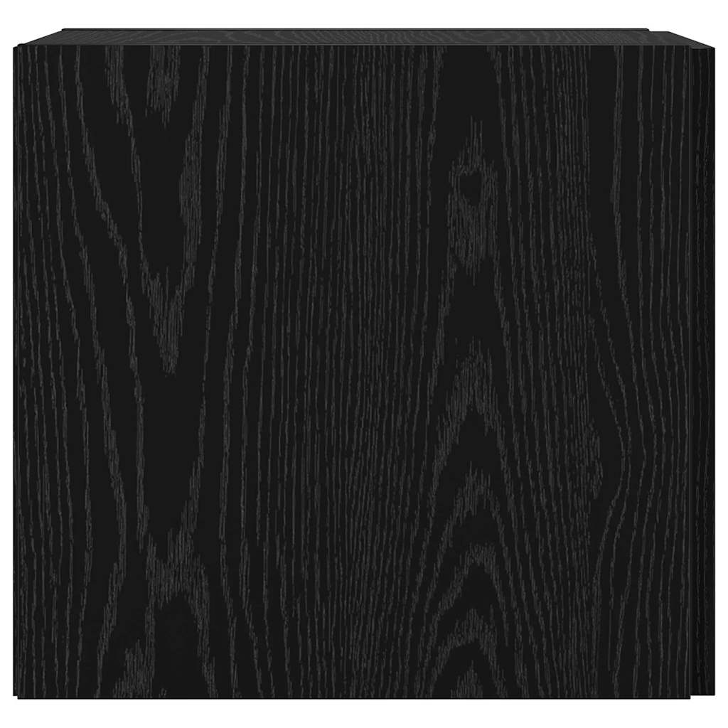 vidaXL Wandschrank Schwarz Eichen-Optik 30 x 42,5 x 39,5 cm