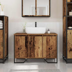 vidaXL Waschbeckenunterschrank Altholz 91 x 35 x 60 cm Holzwerkstoff