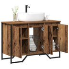 vidaXL Waschbeckenunterschrank Altholz 91 x 35 x 60 cm Holzwerkstoff