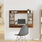 vidaXL Wandtisch mit Regal Altholz 105 x 48 x 75 cm Holzwerkstoff