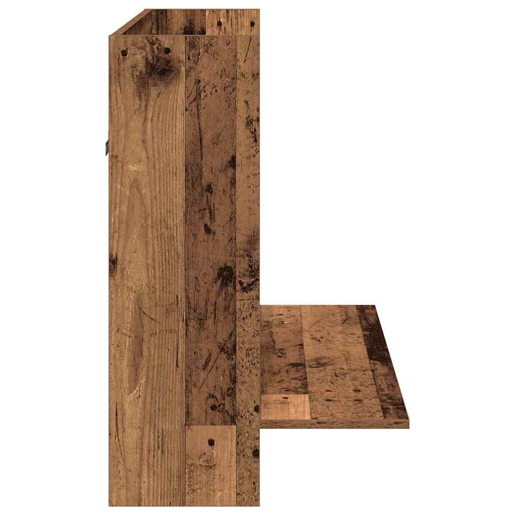 vidaXL Wandtisch mit Regal Altholz 105 x 48 x 75 cm Holzwerkstoff