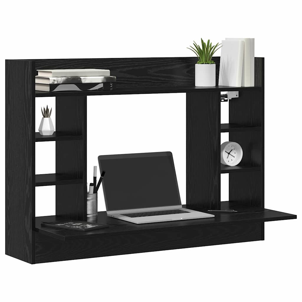 vidaXL Wandtisch Schwarz Eichen-Optik 105 x 48 x 75 cm Holzwerkstoff