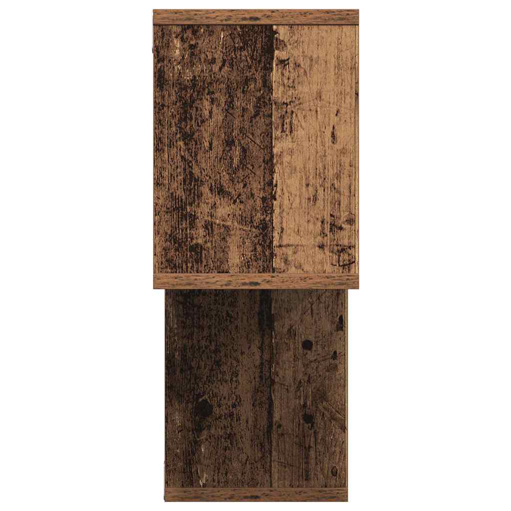 vidaXL Wandregal mit Regal Wandmontiert Braun Holzwerkstoff