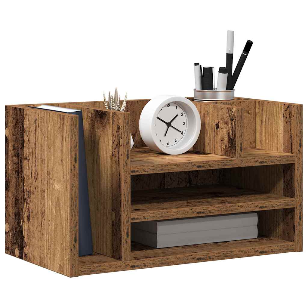 vidaXL Schreibtisch Organizer Altholz 44,5 x 24 x 25 cm Holzwerkstoff
