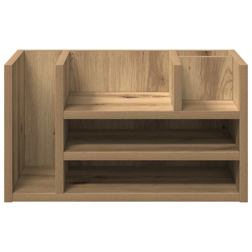 vidaXL Schreibtisch Organizer Schwarz Eichen-Optik 44,5 x 24 x 25 cm