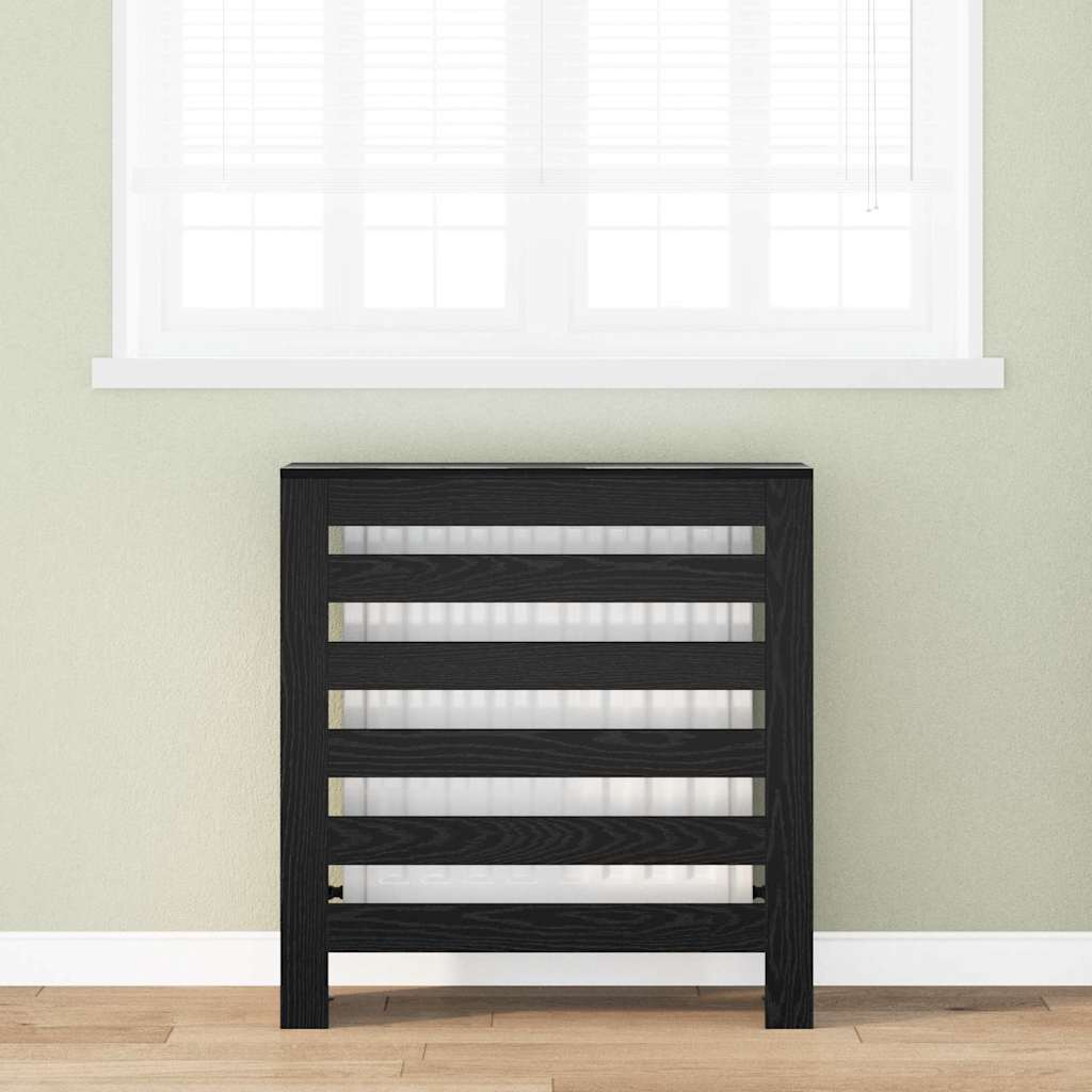 vidaXL Heizkörperabdeckung Schwarz Eichen-Optik 78 x 20 x 82 cm