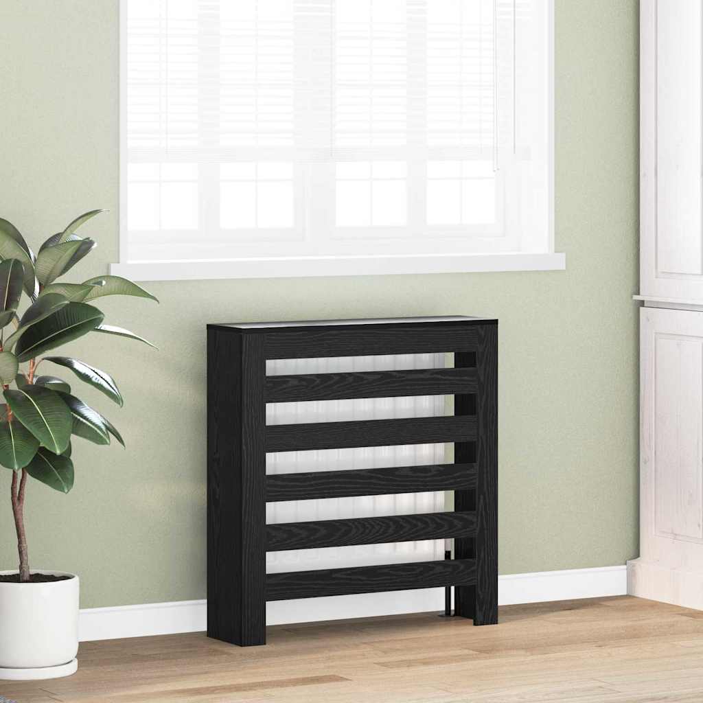 vidaXL Heizkörperabdeckung Schwarz Eichen-Optik 78 x 20 x 82 cm