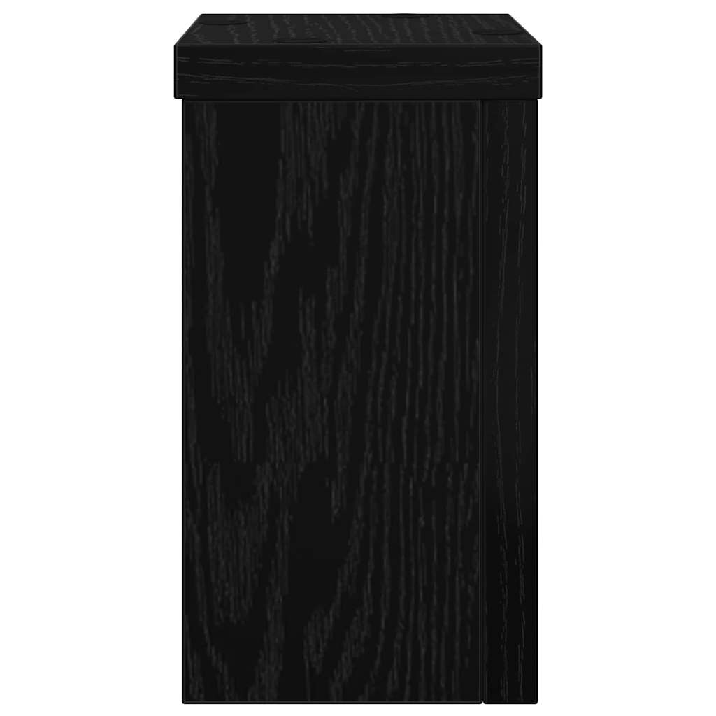 vidaXL Pflanzenständer 2 pcs Schwarz Eichen-Optik 10 x 10 x 18 cm