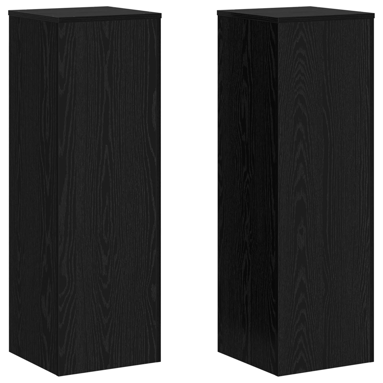 vidaXL Pflanzenständer Schwarz Eichen-Optik 33 x 33 x 100 cm
