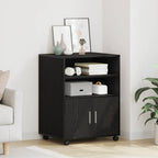 vidaXL Schrank mit Regal Schwarz Eichen-Optik 60 x 48 x 74,5 cm