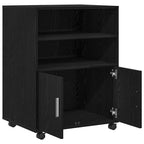 vidaXL Schrank mit Regal Schwarz Eichen-Optik 60 x 48 x 74,5 cm