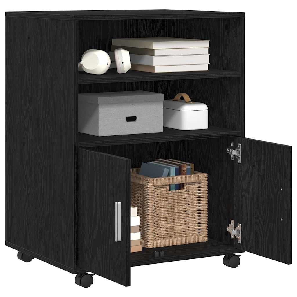 vidaXL Schrank mit Regal Schwarz Eichen-Optik 60 x 48 x 74,5 cm